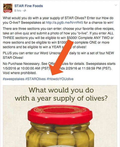 run a social media contest