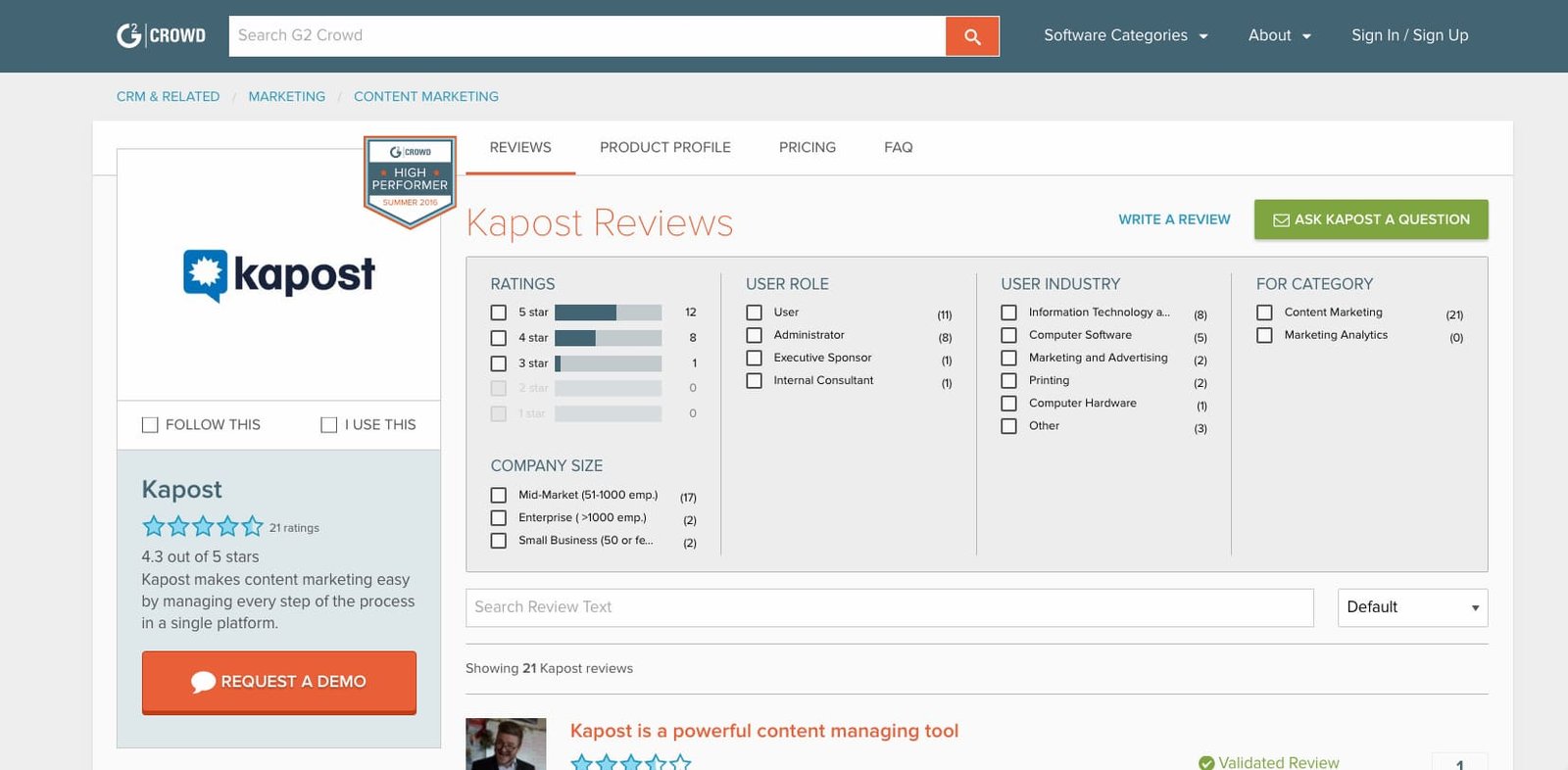 Kapost Powerful B2B Content Marketing Platforms To Enhance Your Business