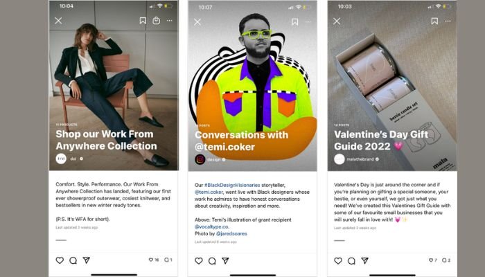 Examples of Instagram guides