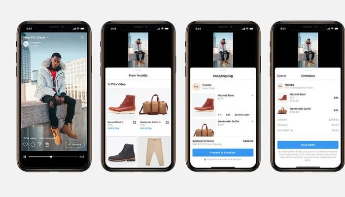 Example of Instagram shopping feature